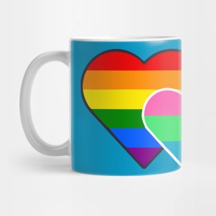 Polysexual Double Heart Mug